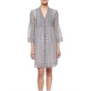 Diane von Furstenberg DVF Layla Black/White 100% Silk Dress Size 12